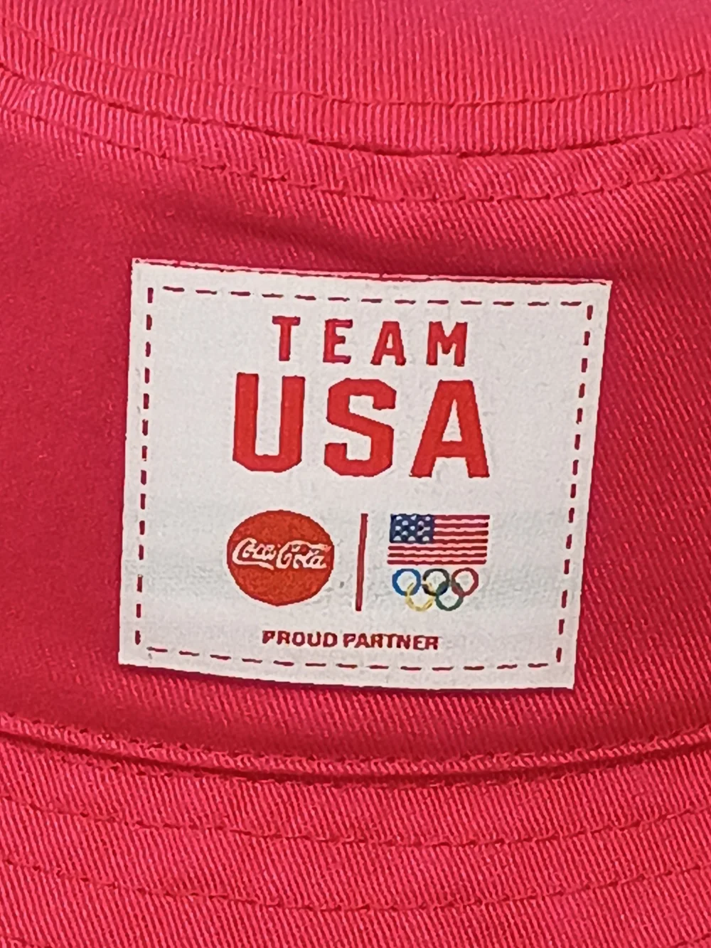 Team USA Red Bucket Hat - Coca Cola Patch